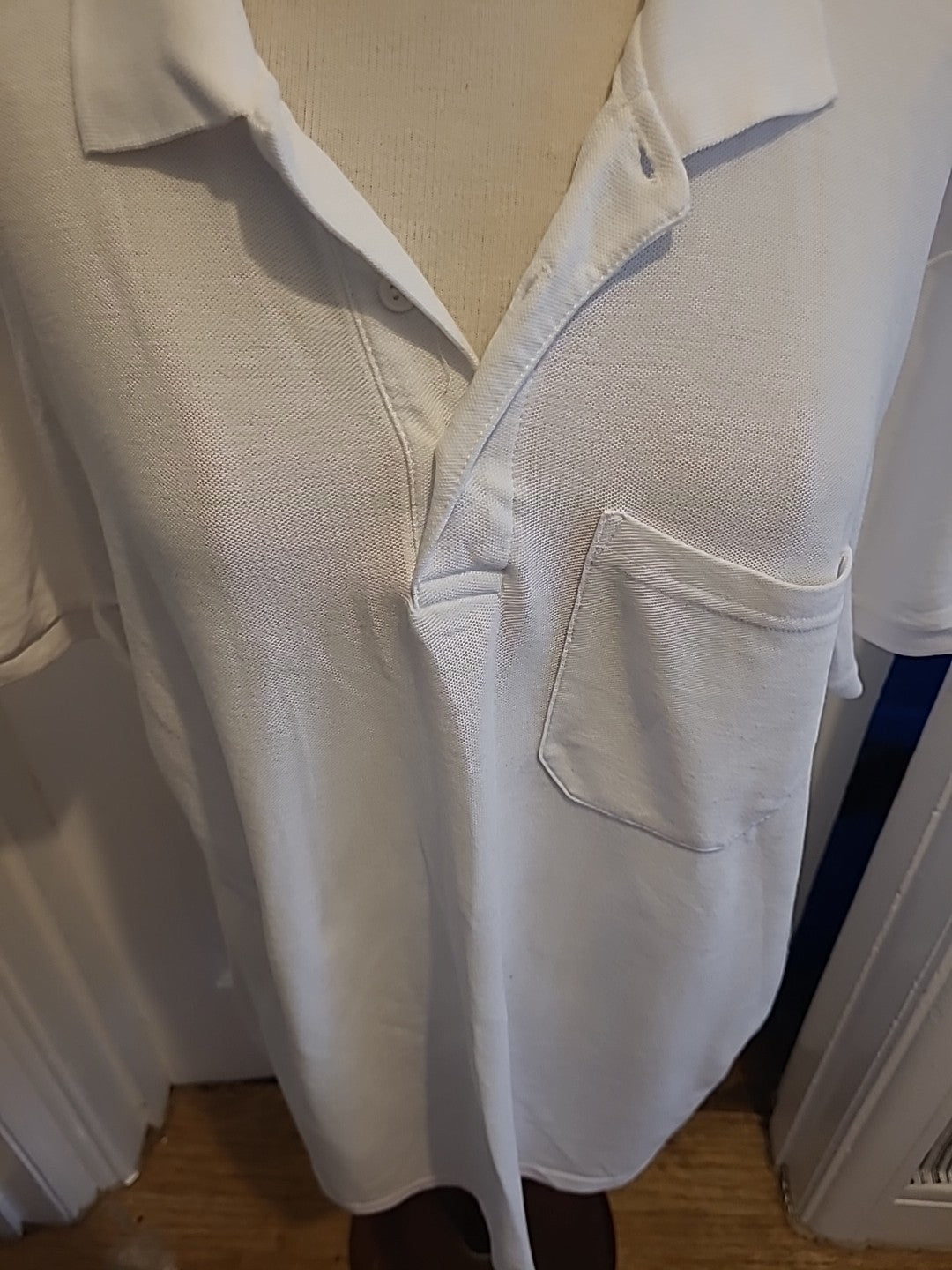 Mens Fruit Of The Loom Size Xl White Polo