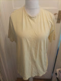 Tu Large Pale Yellow Short Sleeve T-shirt