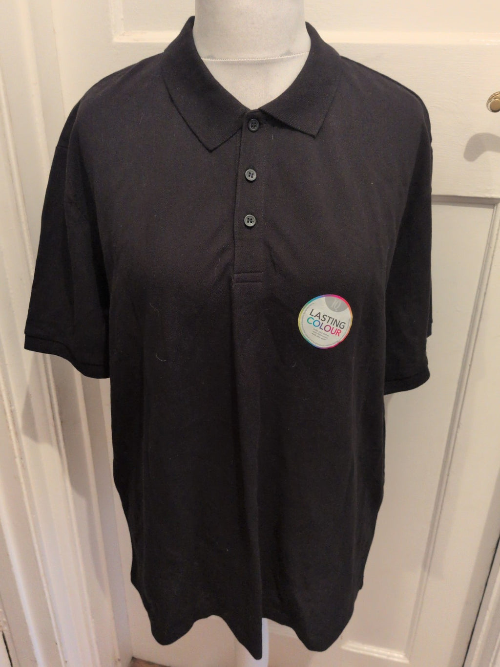 Brand New George Polo 2XL Black Short Sleeve