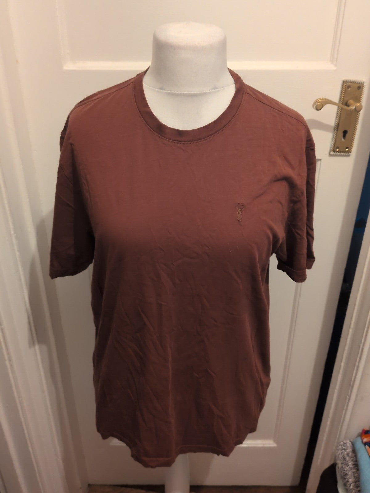 Mens Next Size M Regular Fit Brown Short Sleeved T-shirt