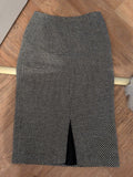 Alex & Co 12 Black And White Front Split Hem Lined Skirt Long Length