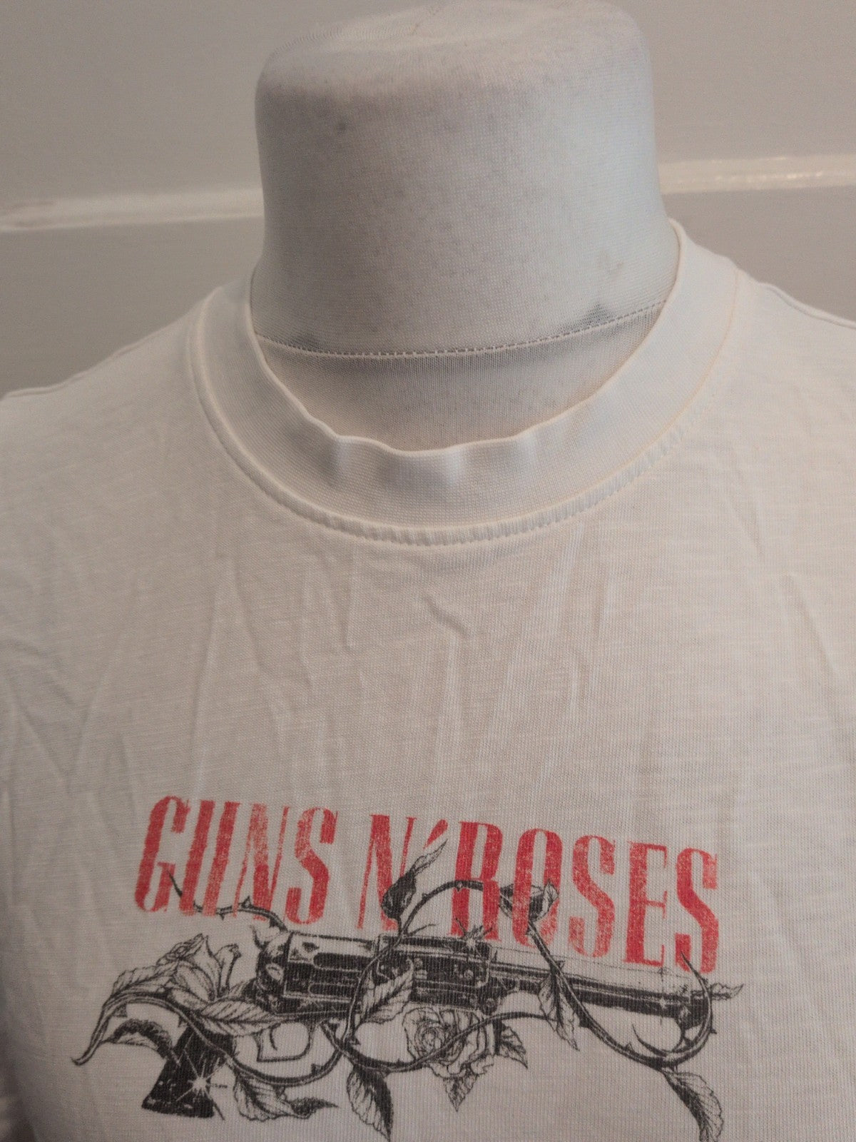 Guns'n'roses Medium White Printed Short Sleeve T-shirt