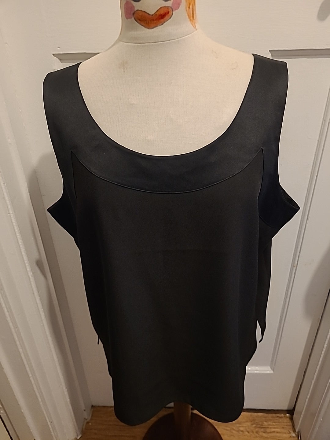 Ladies Condici Size 22 Black Sleeveless Vest Top