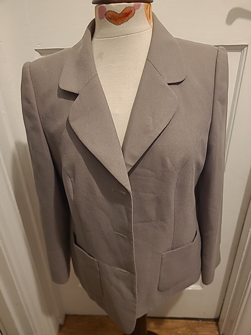 Ladies Eastex Size 14 Grey Padded Lined Blazer