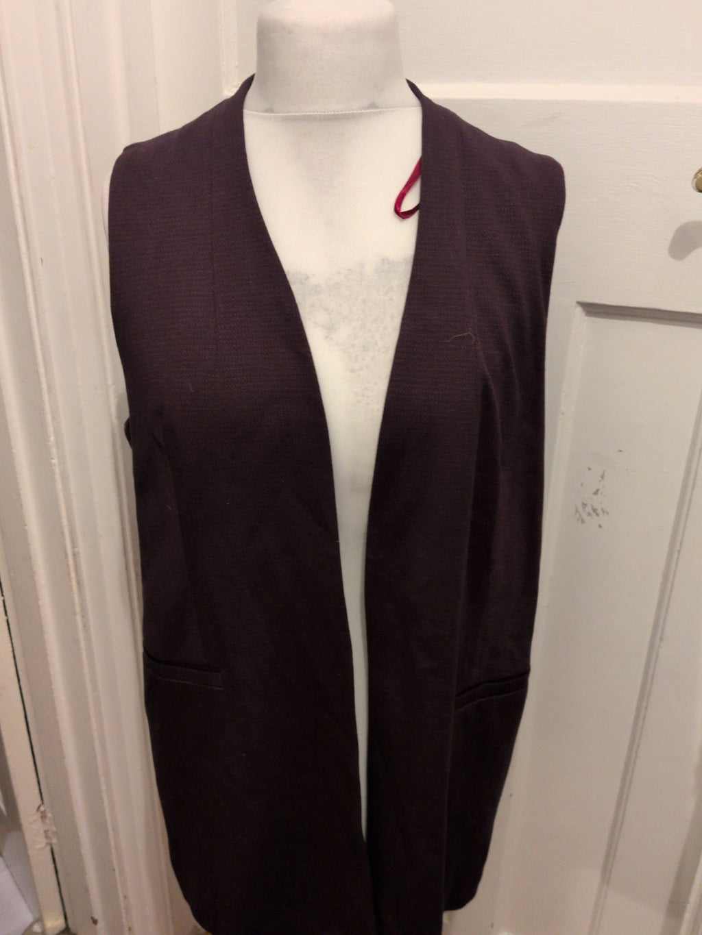 New Look 16 Dark Purple Sleeveless Blouse Lined