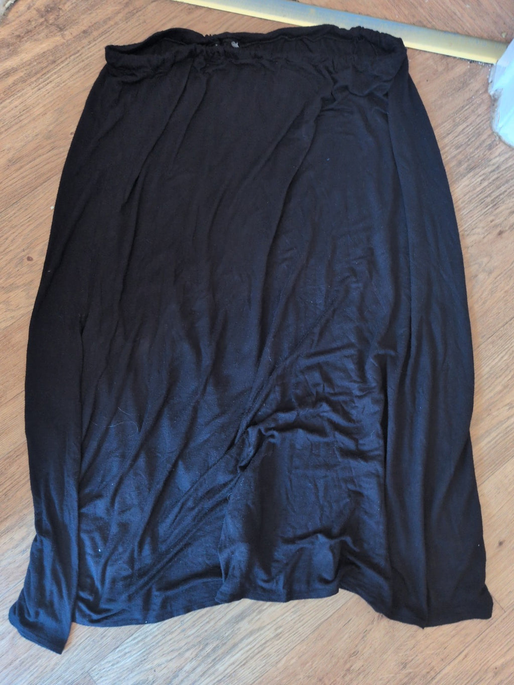 Ladies Size XL Black Elasticated Long Flare Skirt
