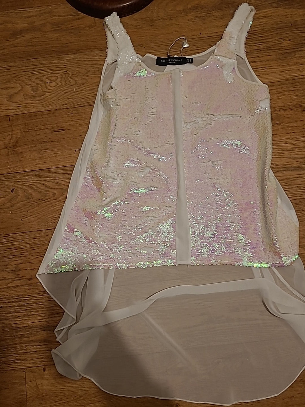 Brand New Ladies Forever Unique Size 8 Sequin Sleeveless Lined Dress