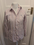 Crew Clothing Tailored Fit Medium Pink Blue White Stripe Long Sleeve Shirt