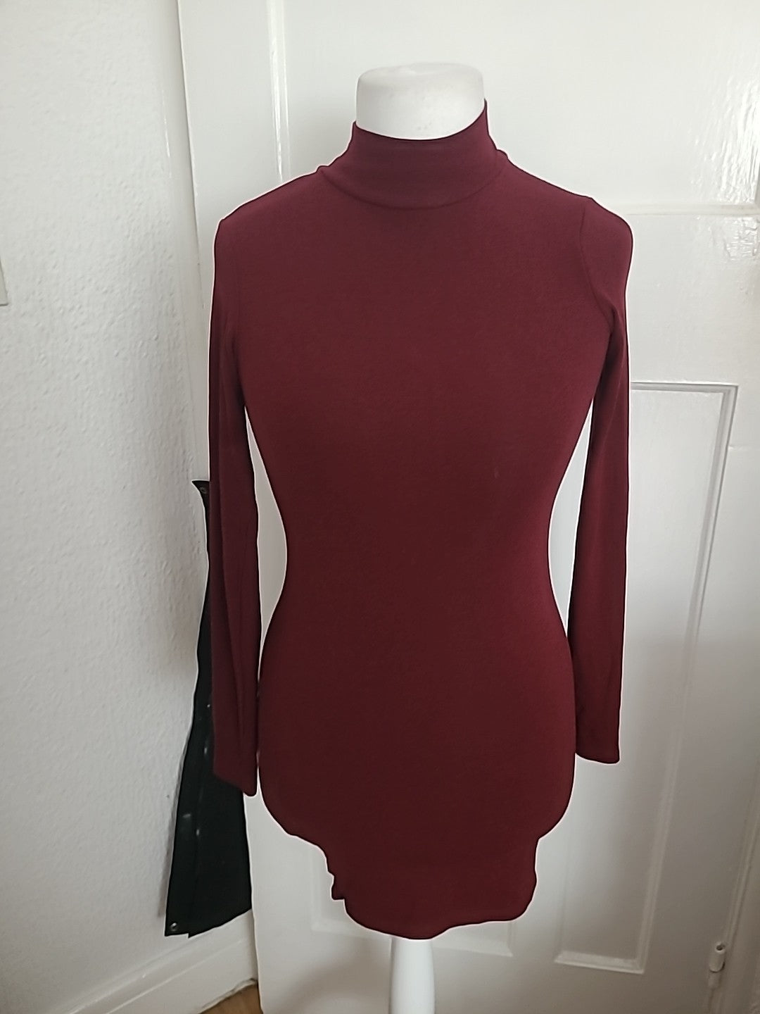 Berskha Size Small Deep Plum High Neck Dress Long Dress