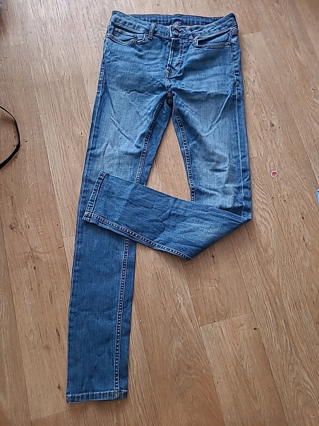 Mens Top Man Size 30in Waist Inside 46l Blue Denim Jeans