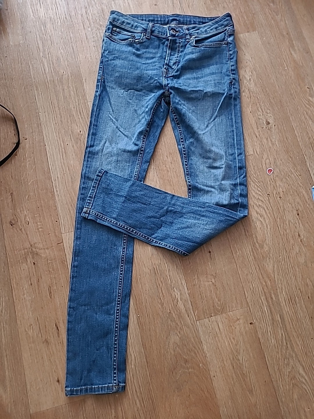 Mens Top Man Size 30in Waist Inside 46l Blue Denim Jeans