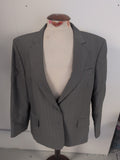Next 20 Grey Pinstripe Lined Padded Blazer