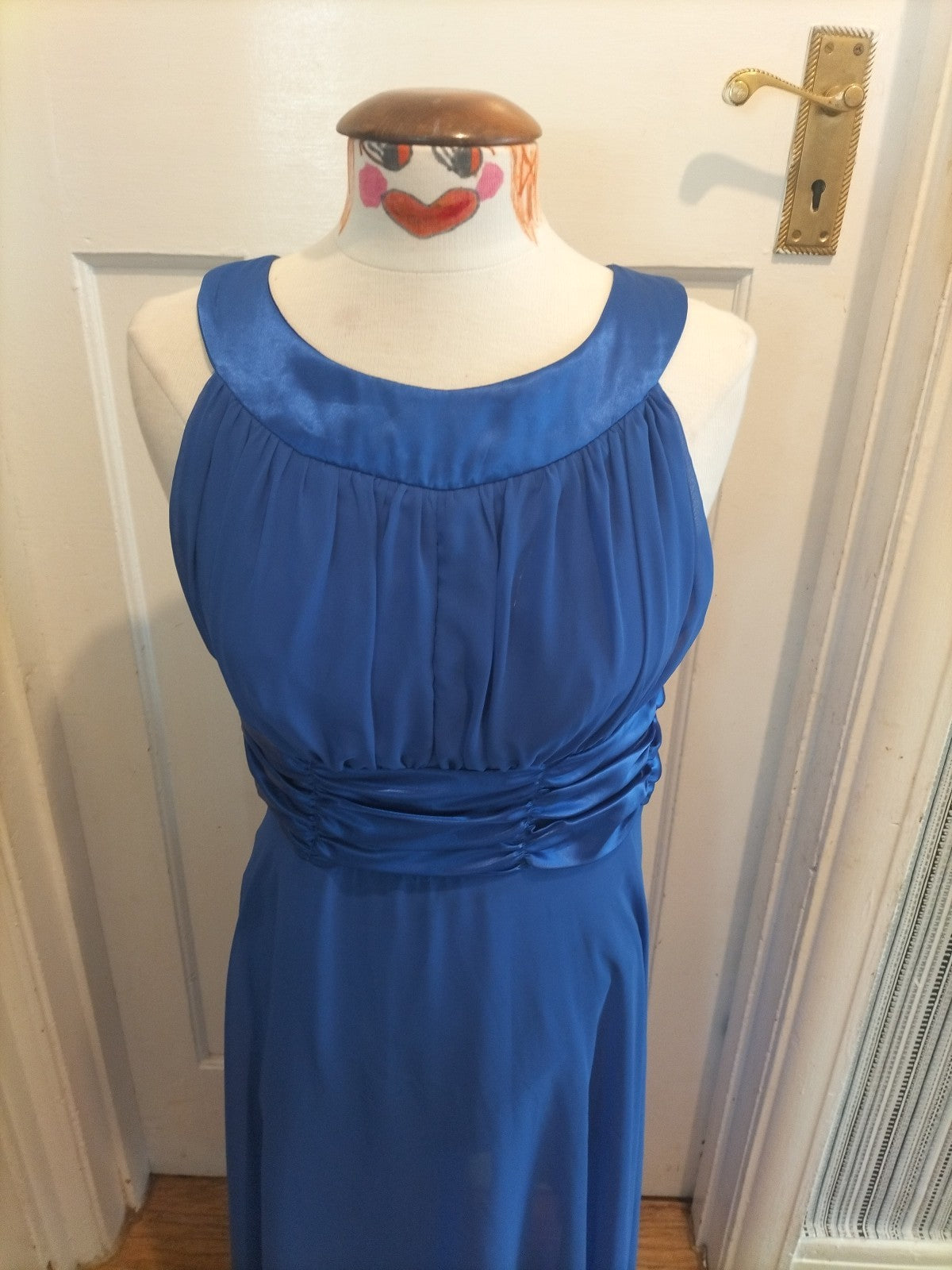 Ladies Connected Size 10 Royal Blue Lined Sleeveless Dress