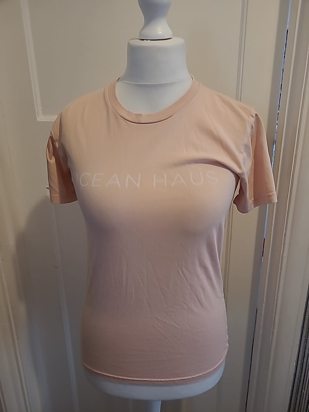 Mens Staple Size Small Pale Pink Print Tshirt