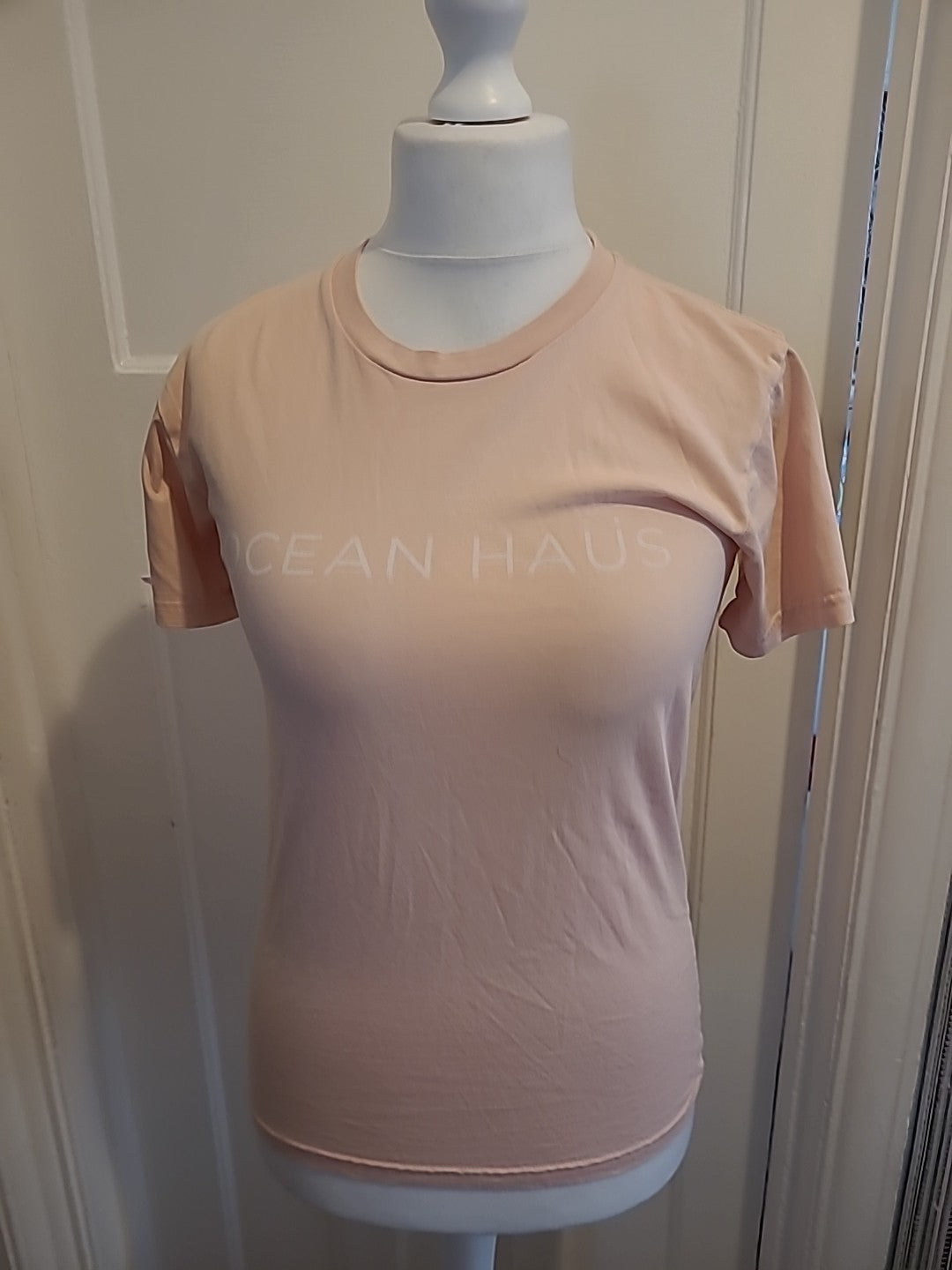 Mens Staple Size Small Pale Pink Print Tshirt