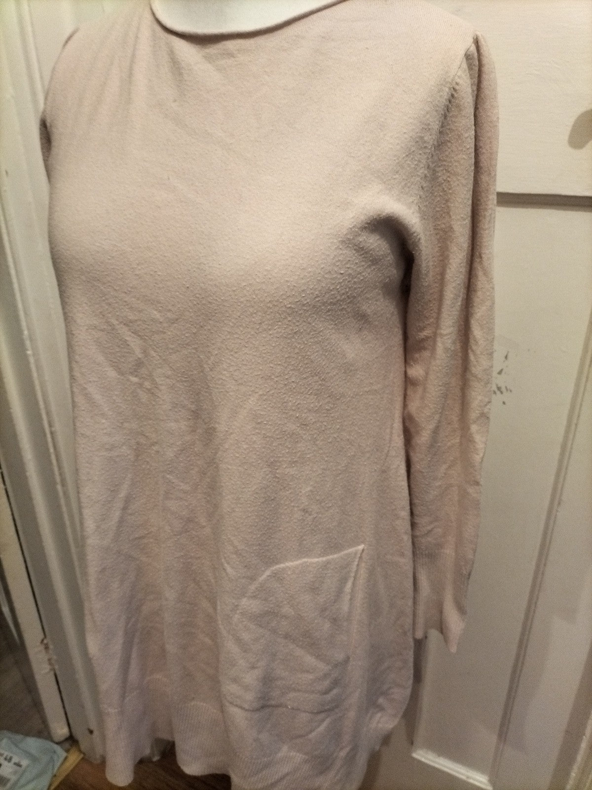 XL Baby Pale Pink Long Sleeve Jumper Dress