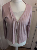 Bliss Medium Pink Long Sleeve Buttoned Night Top