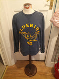 Mens Puma Size Medium Navy And Yellow Long Sleeved Pullover Jumper