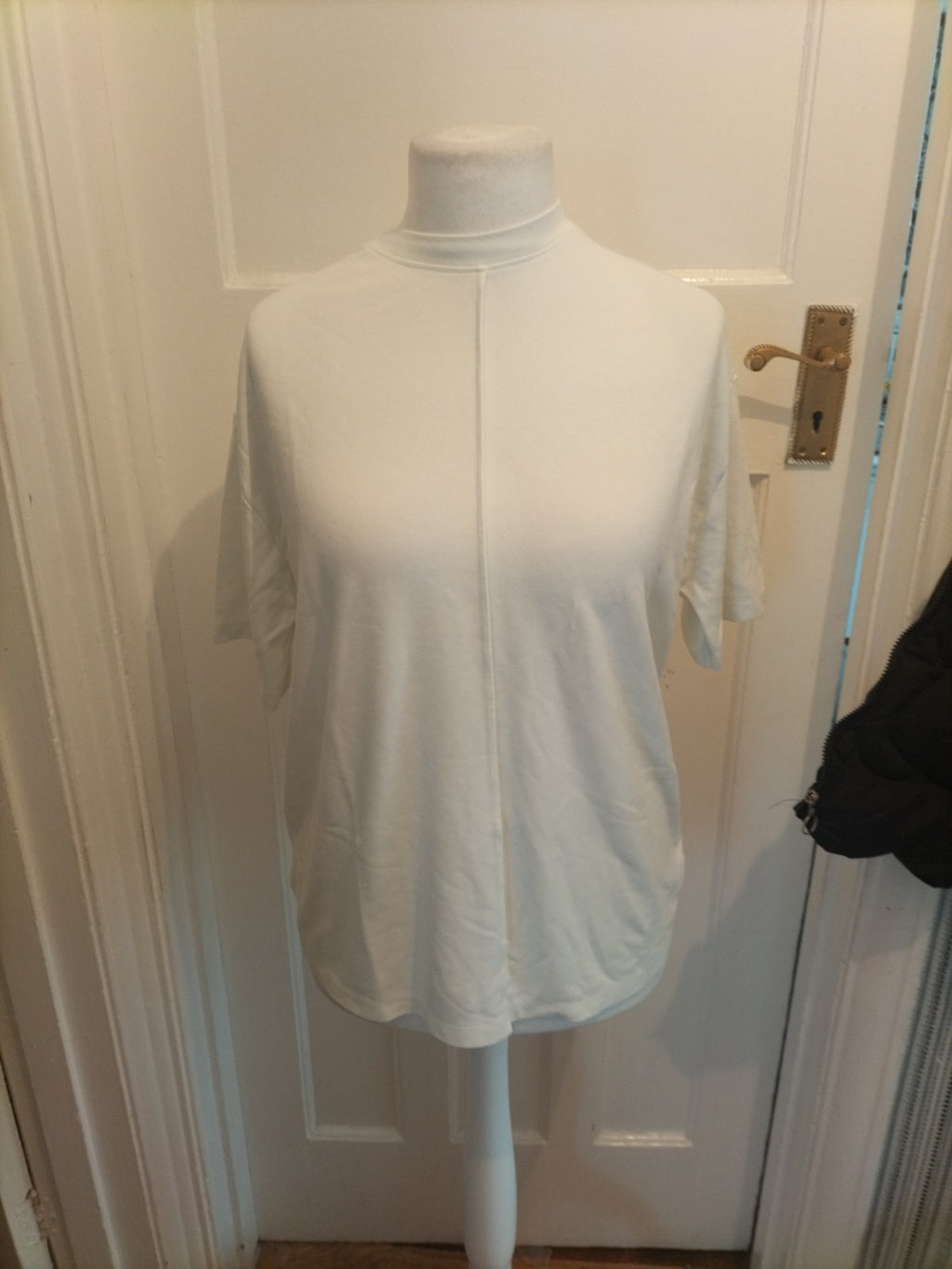 Ladies Tu Size 12 White Short Sleeved Tshirt Oversized
