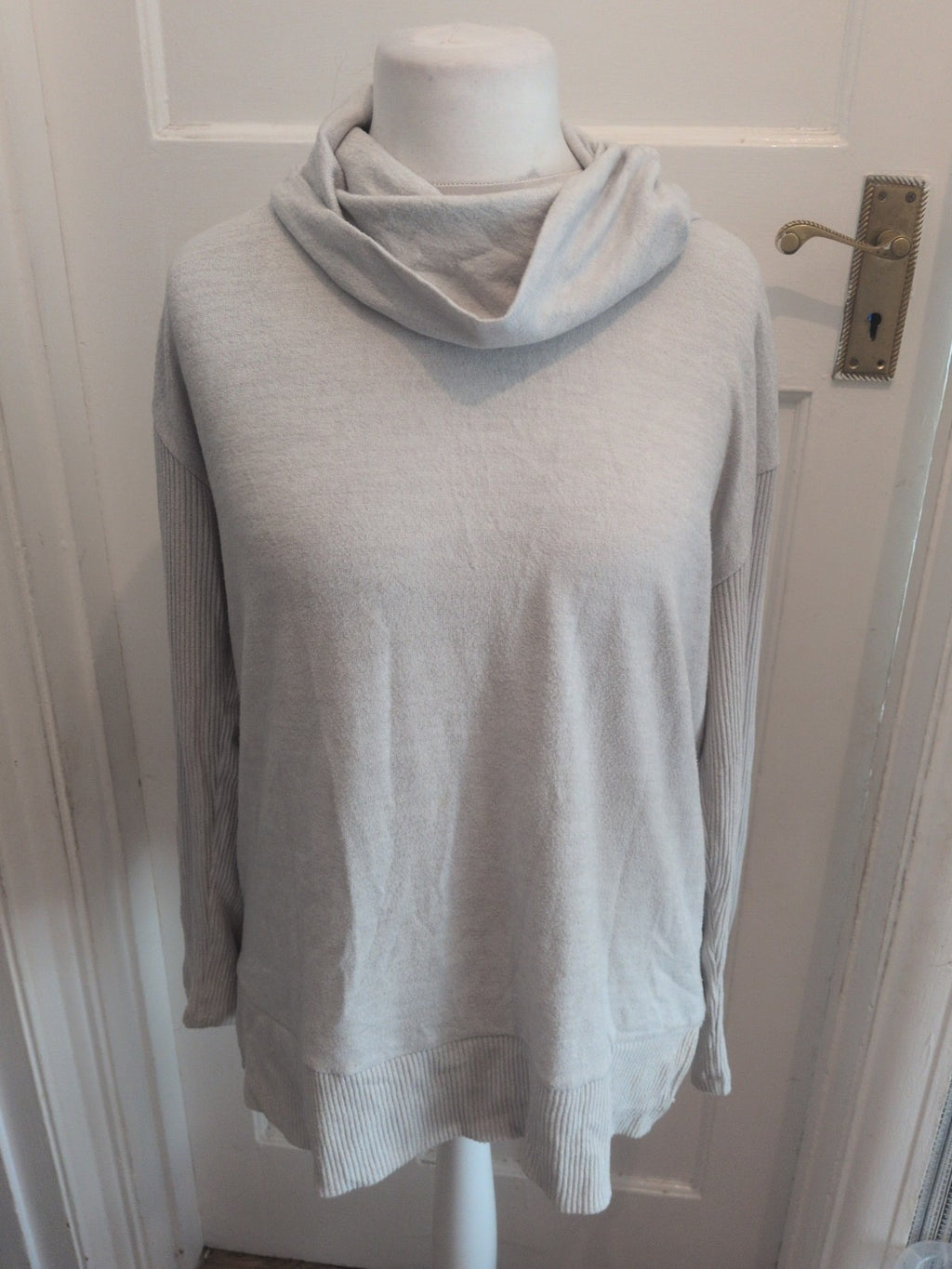 Gap Large Pale Grey High Neck Long Sleeve Pullover Jumper