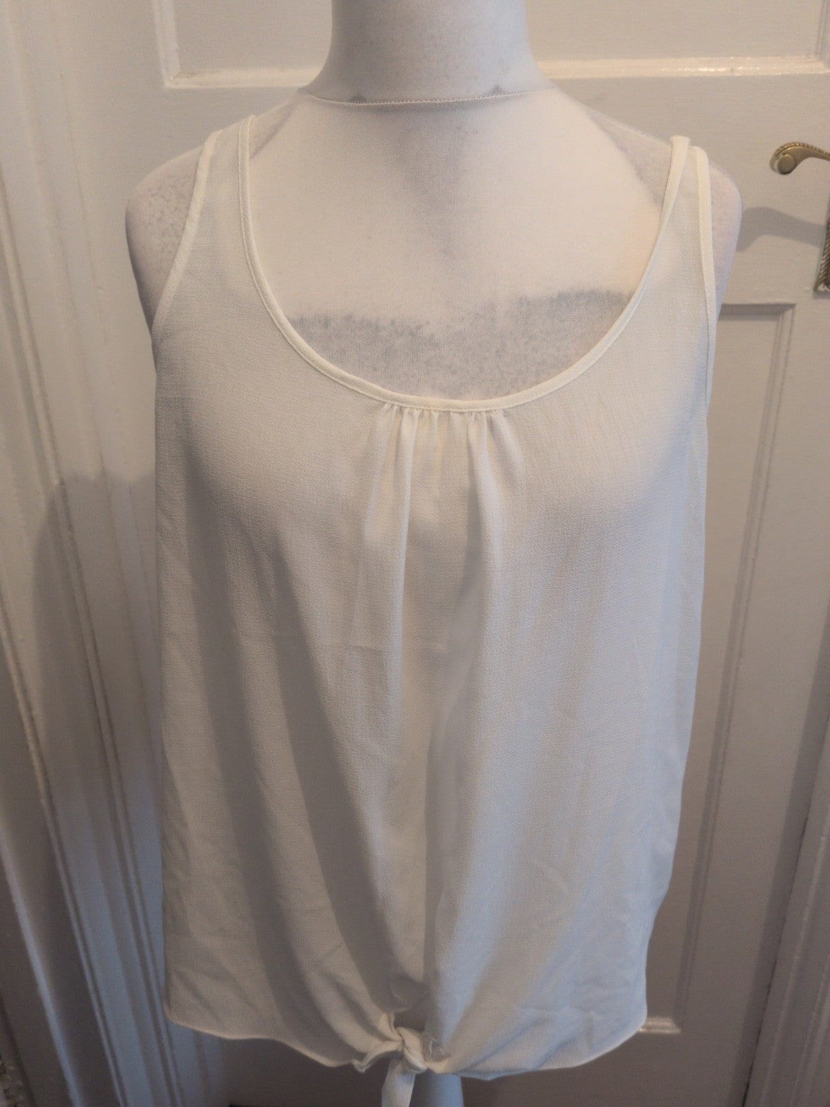 TU 16 Ivory Sleeveless Blouse