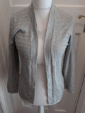 Cc Petite Small Grey Open Cardigan Blouse