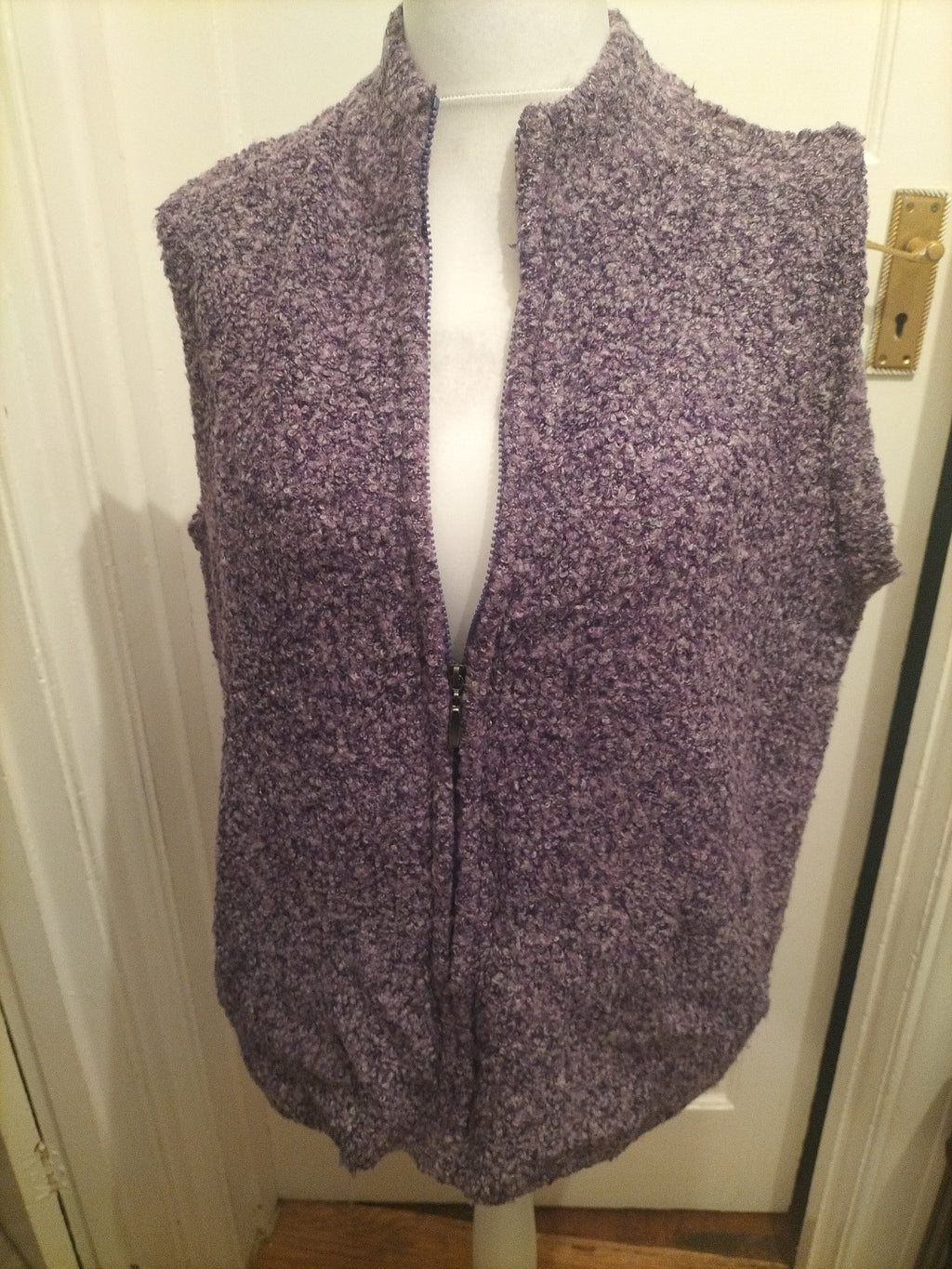 Ladies Honor Millburn Size 14-16 Purple Fleck Wool&Acrylic Blended Full Zip...