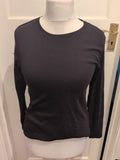 Ladies Nutmeg Size 14 Black Long Sleeved Fitted T-shirt