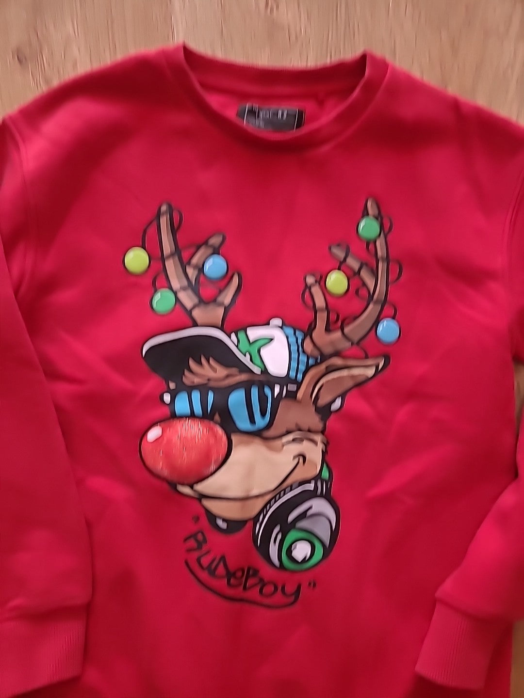 Boys Next 9 Years Red Reindeer Jumper