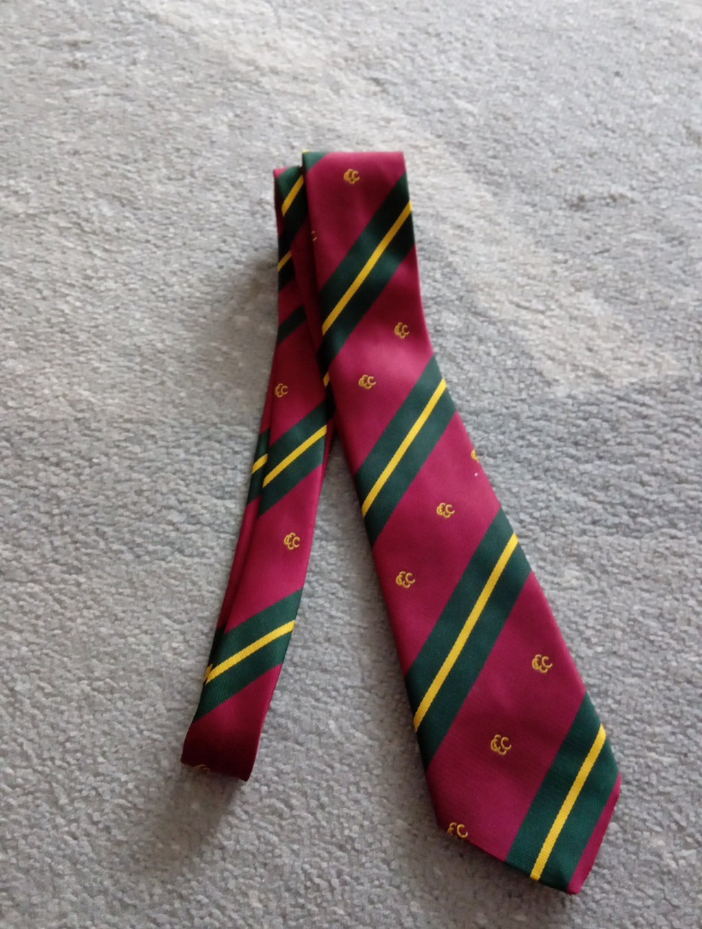 Mens Tie Senator Burgundy,  Green, Gold With Ccc