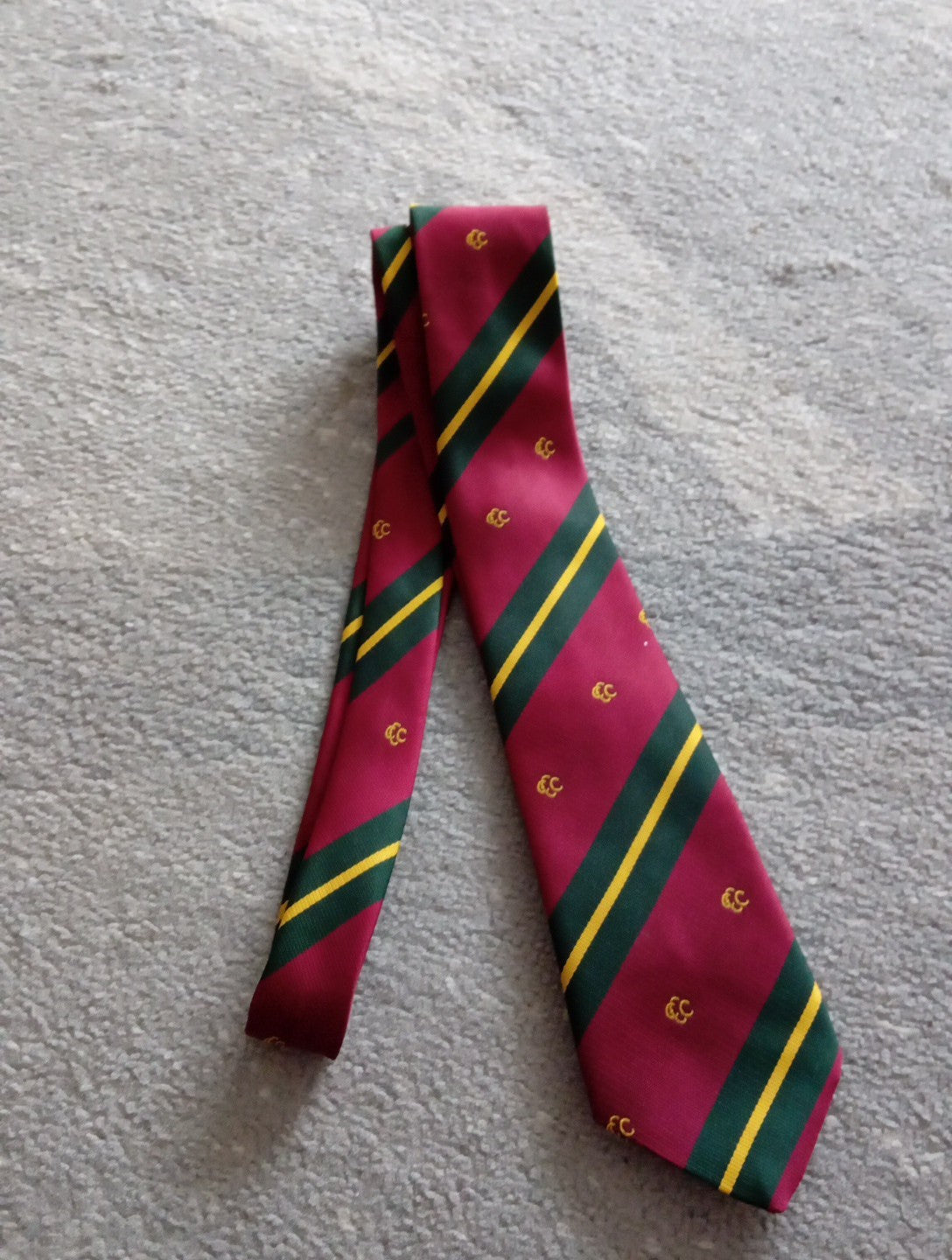 Mens Tie Senator Burgundy,  Green, Gold With Ccc