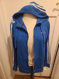 Mens Adidas Size Small Blue Zip Through Jacket