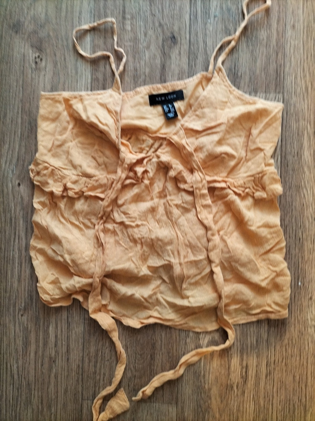 Ladies New Look Size 6 Orange Sleeveless Top