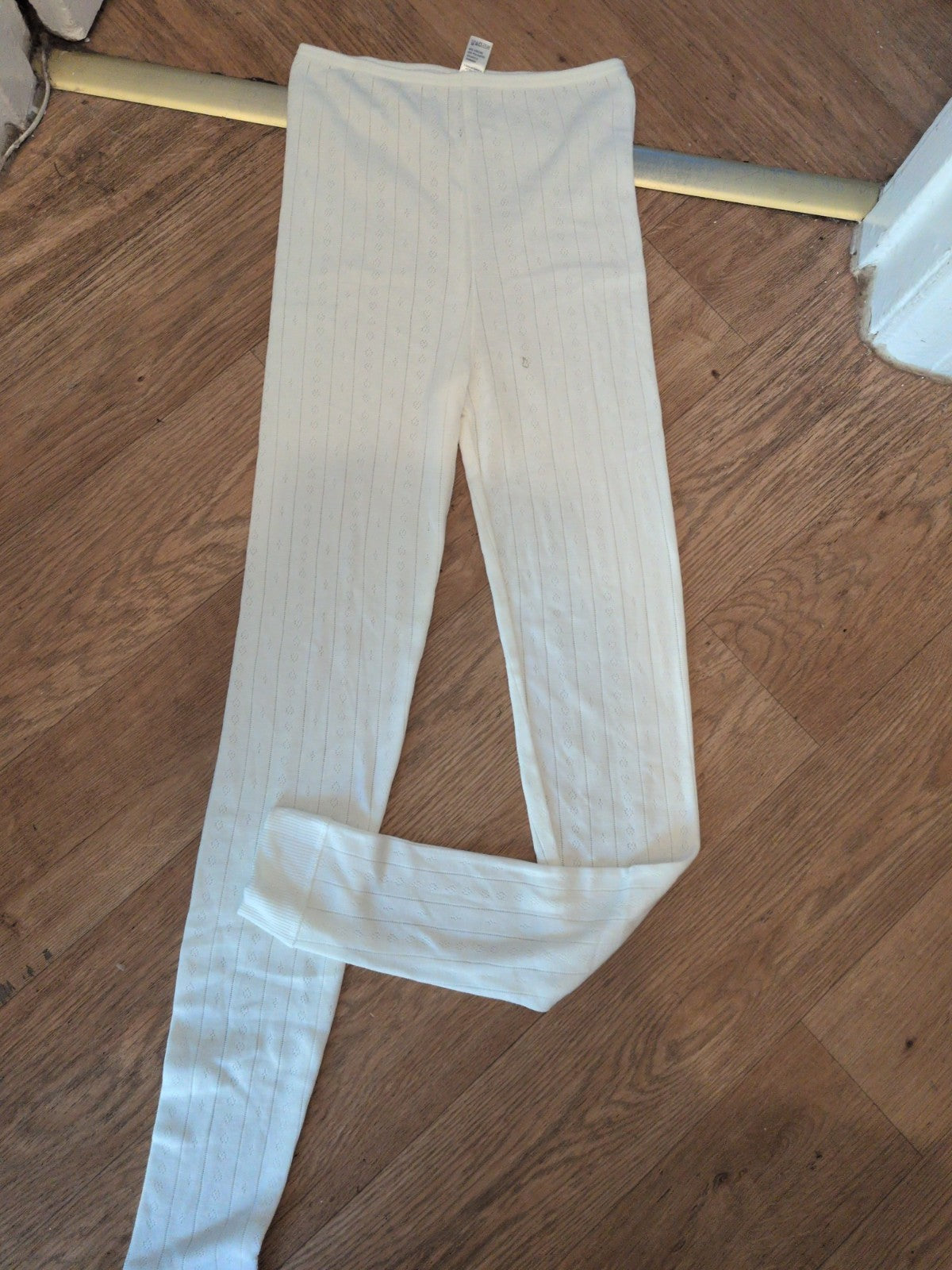 Marks And Spencer 12 Full Length White Pattern Leggings