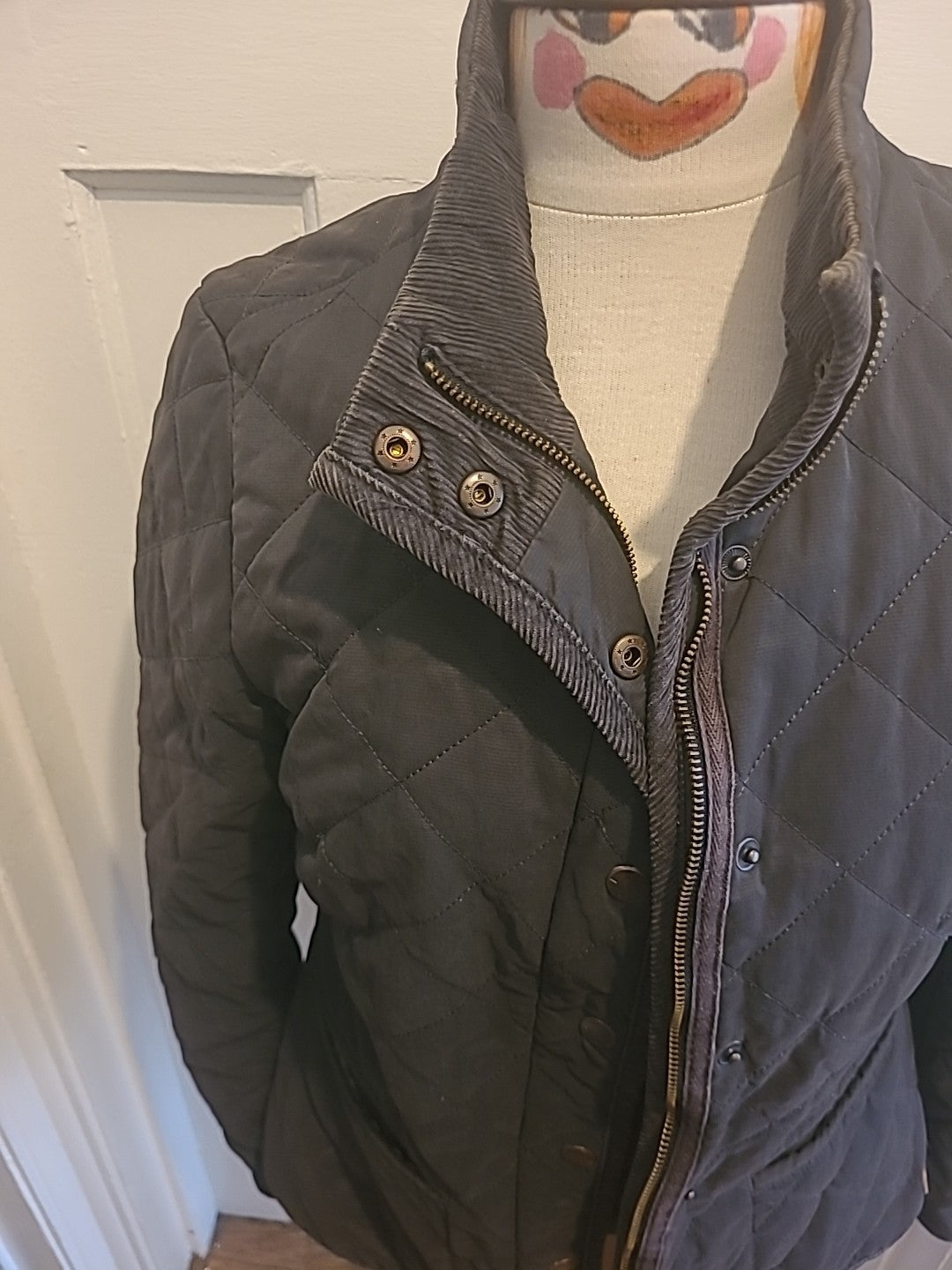 Ladies Fat Face Size 8 Grey Lined Jacket
