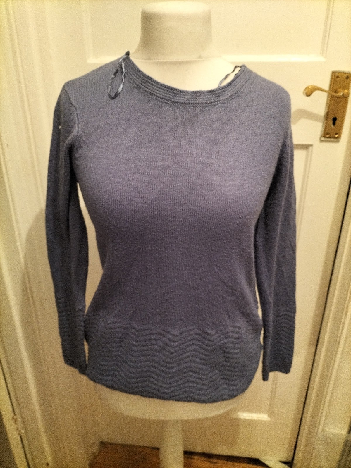 Damart Size 10/12 Purple Knit Jumper Long Sleeve