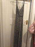 Ladies Miss Selfridge Size 12 Black/White Floral Sleeveless Jumpsuit