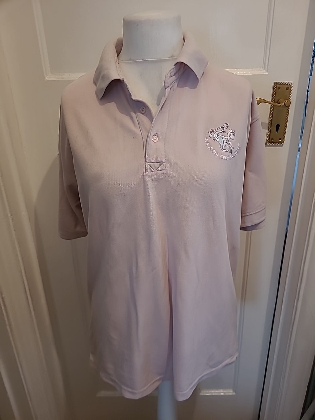 Mens Henbury Size XL Pink Short Sleeved Print Polo