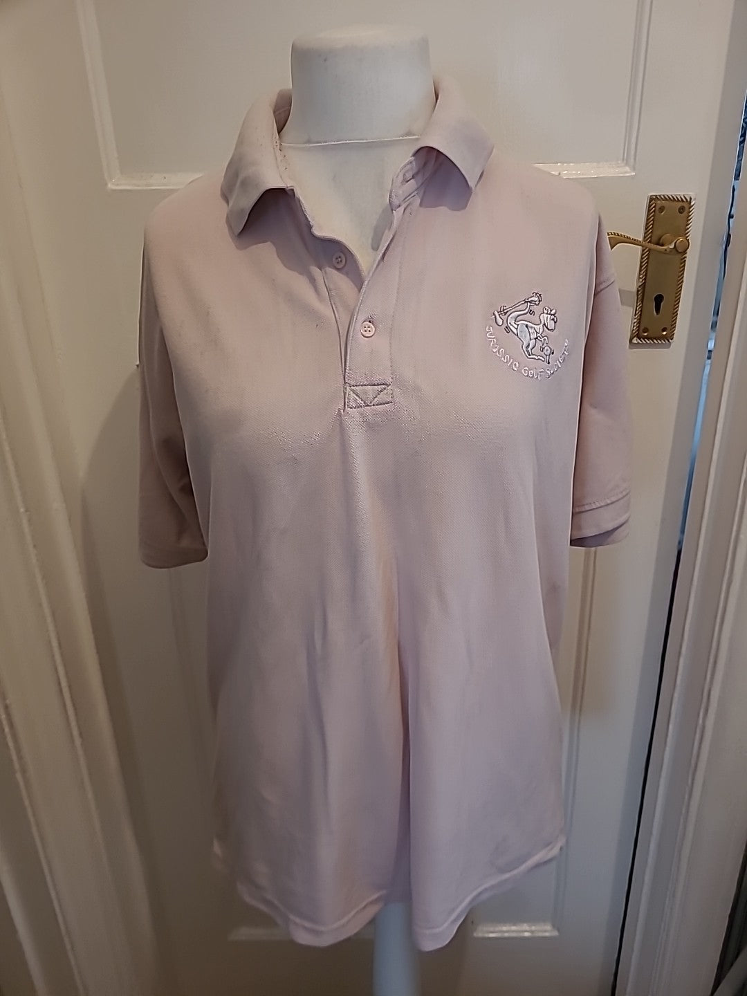 Mens Henbury Size XL Pink Short Sleeved Print Polo