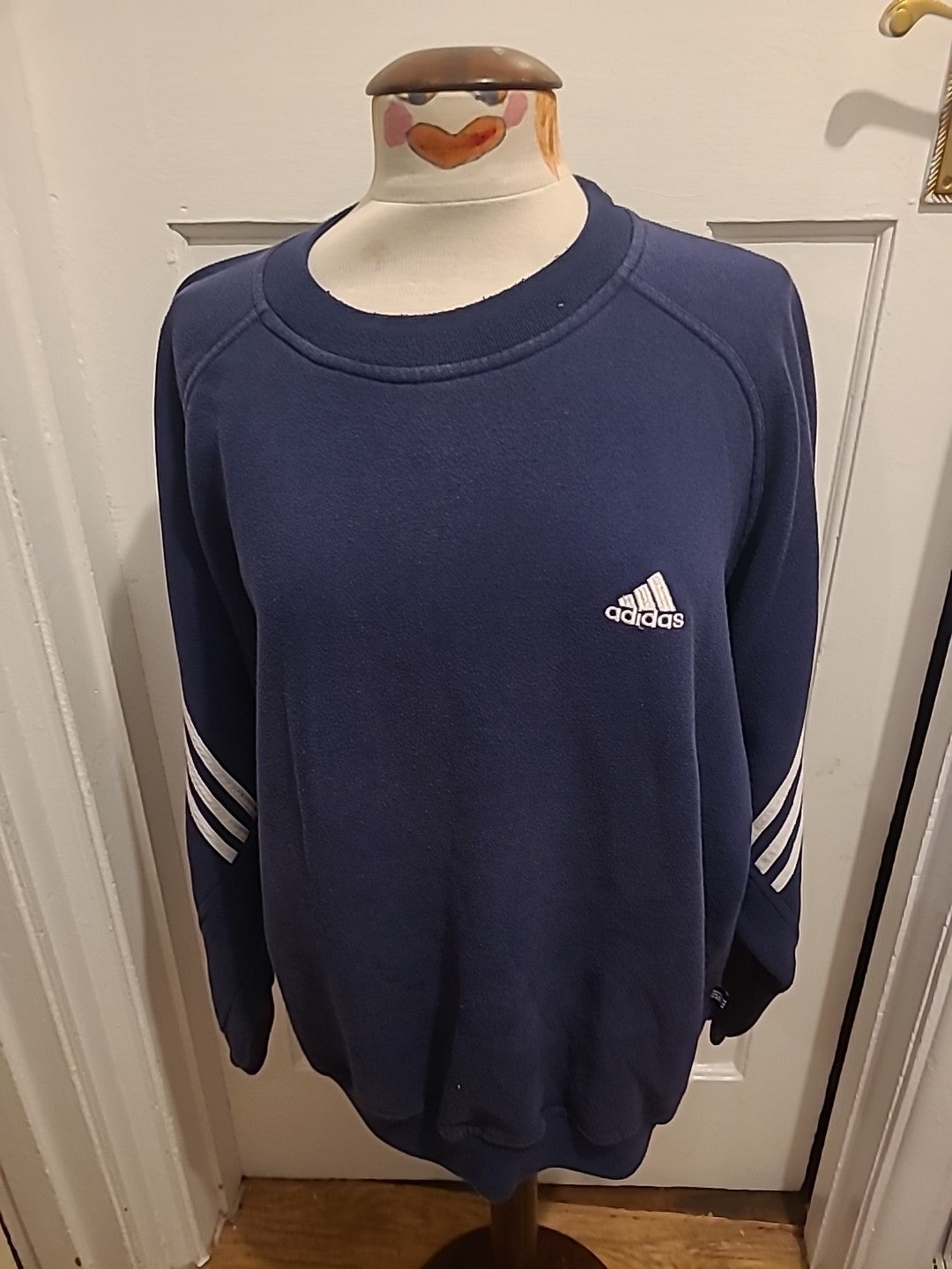 Mens Adidas Size 42/44 Navy Sweatshirt