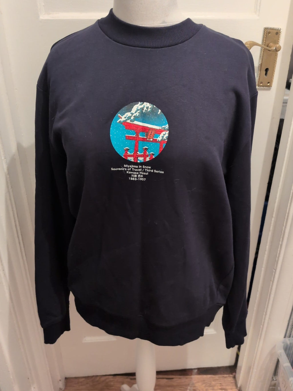 Musee D'art Large Navy Print Jumper Pullover