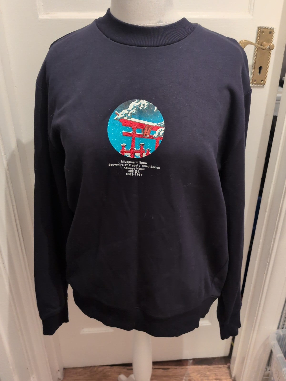 Musee D'art Large Navy Print Jumper Pullover