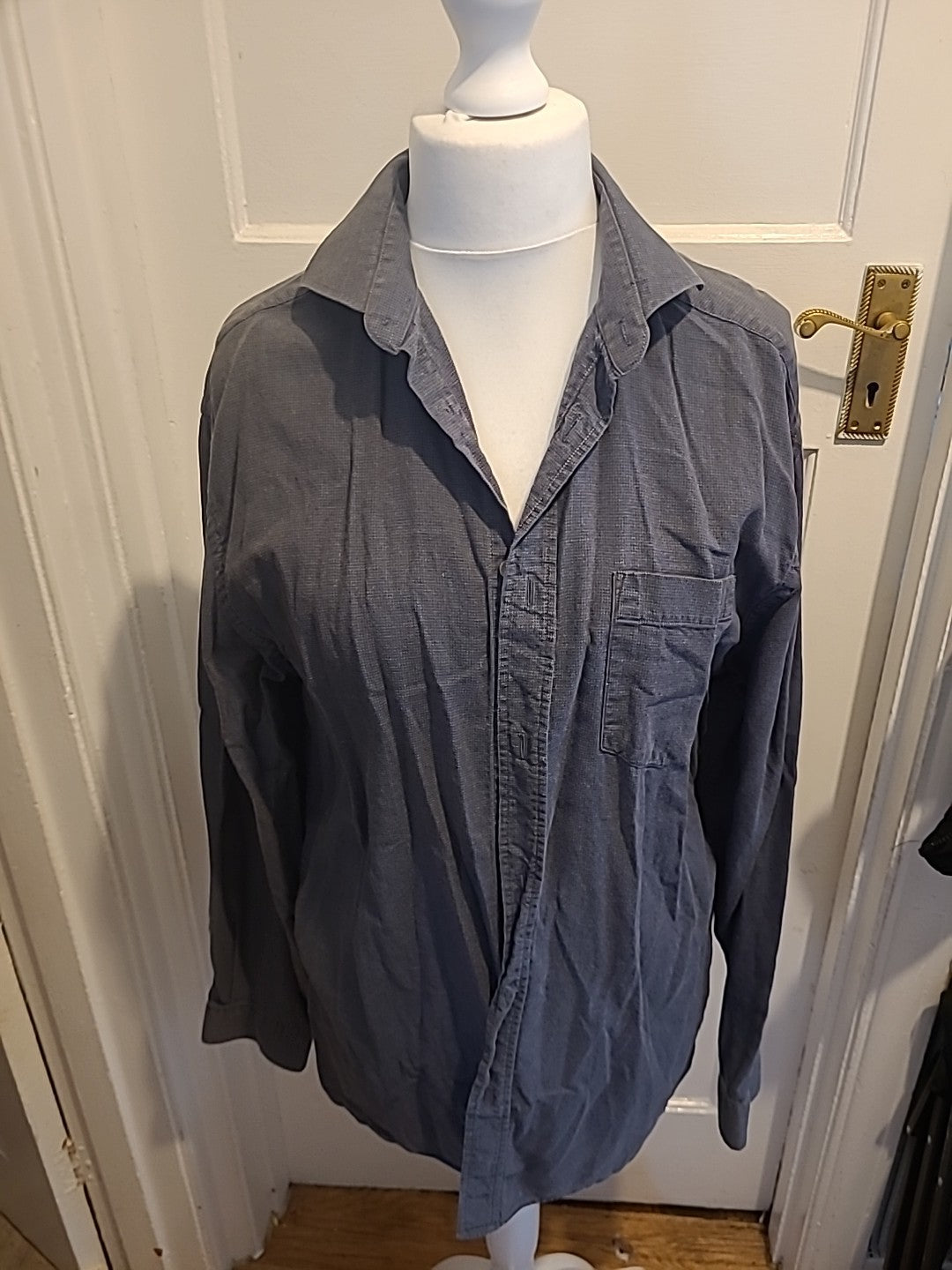 Mens Martinique Size XL Greyish Blue Long Sleeved Shirt