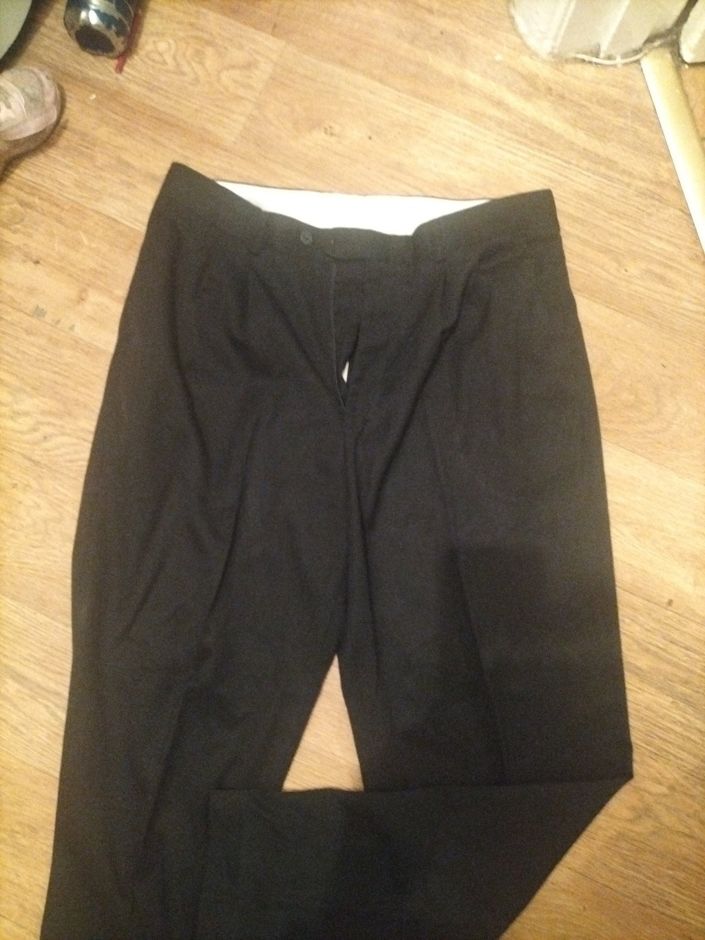 Mens Arcadia Size 36R Black Trousers