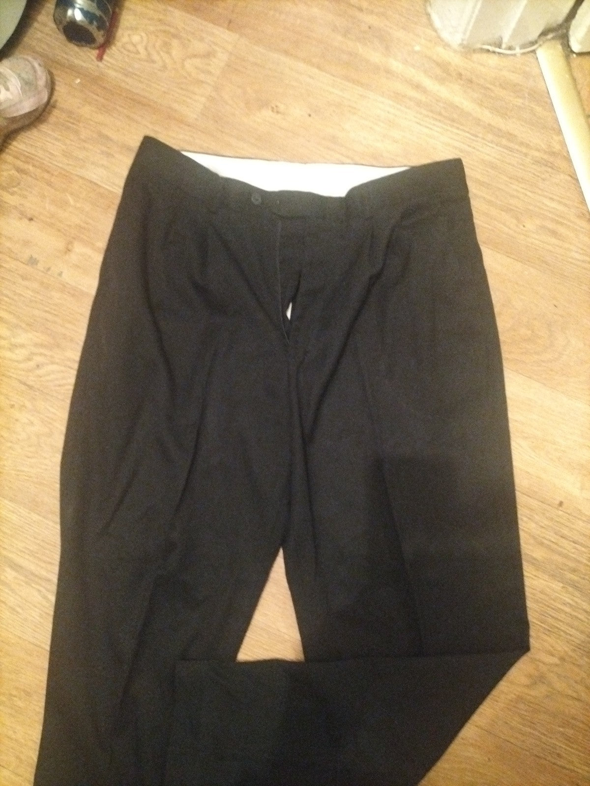 Mens Arcadia Size 36R Black Trousers