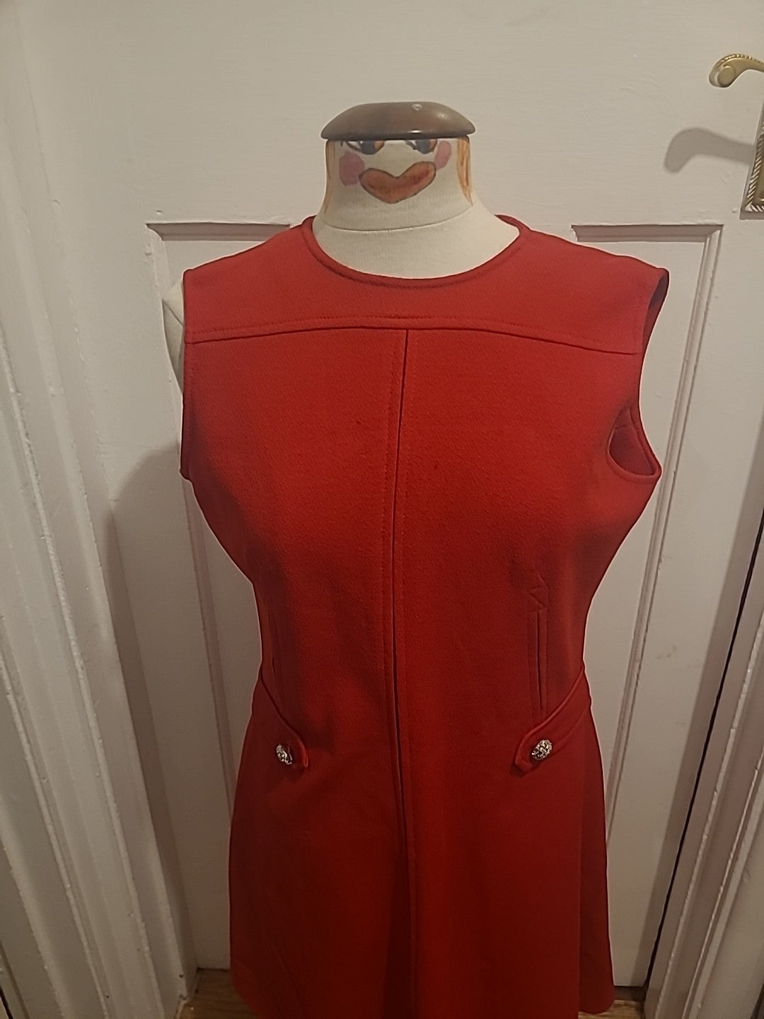 Ladies Size S/M Red Sleeveless Dress