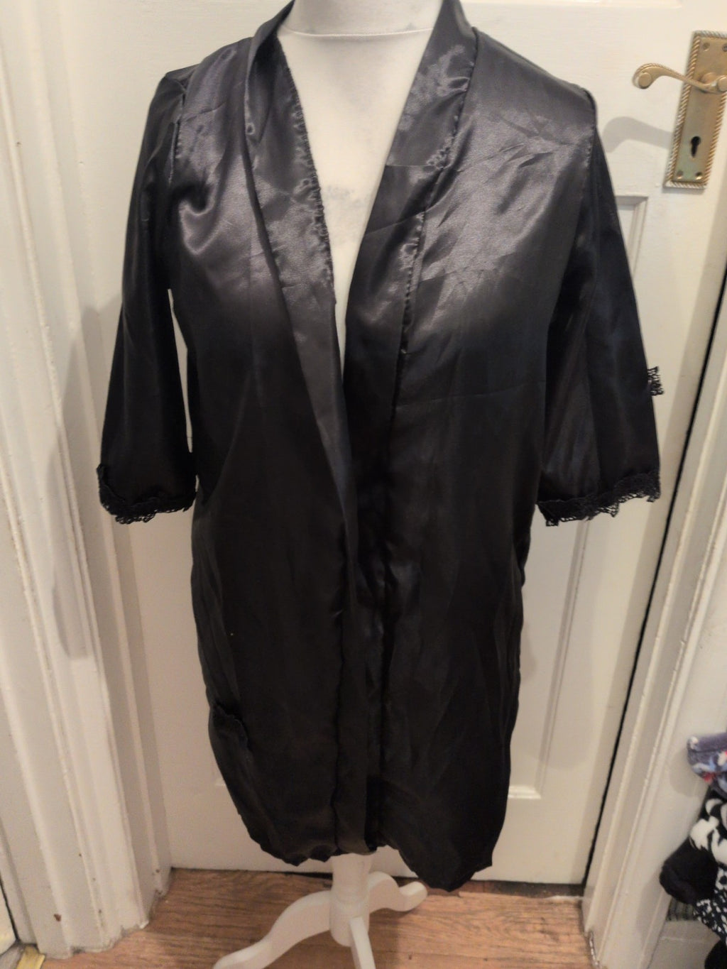 Ladies Size Medium Black 3 Piece Pyjama Set