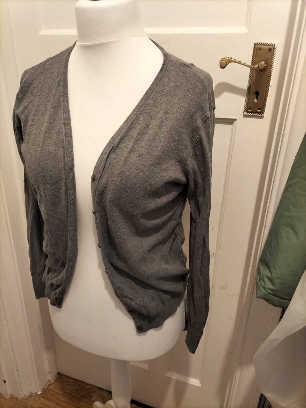 Ladies Primark Size 16 Grey Long Sleeved Cardigan