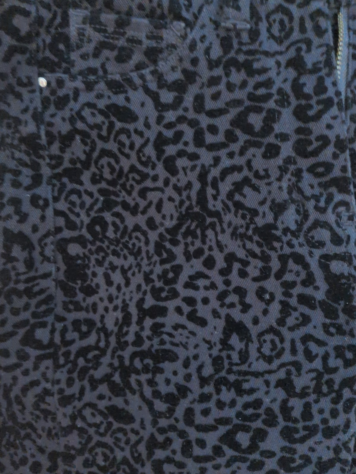 Ladies Next Size 6 Reg Straight High Rise Black Patterned Jeans