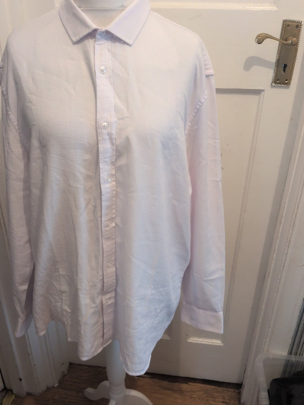 Primark 2XL White Long Sleeve Regular Fit Shirt